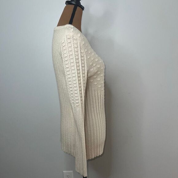 41 Hawthorn Poppi Textured Knit Popcorn Crewneck Sweater Oatmeal Women’s Medium - Picture 4 of 7